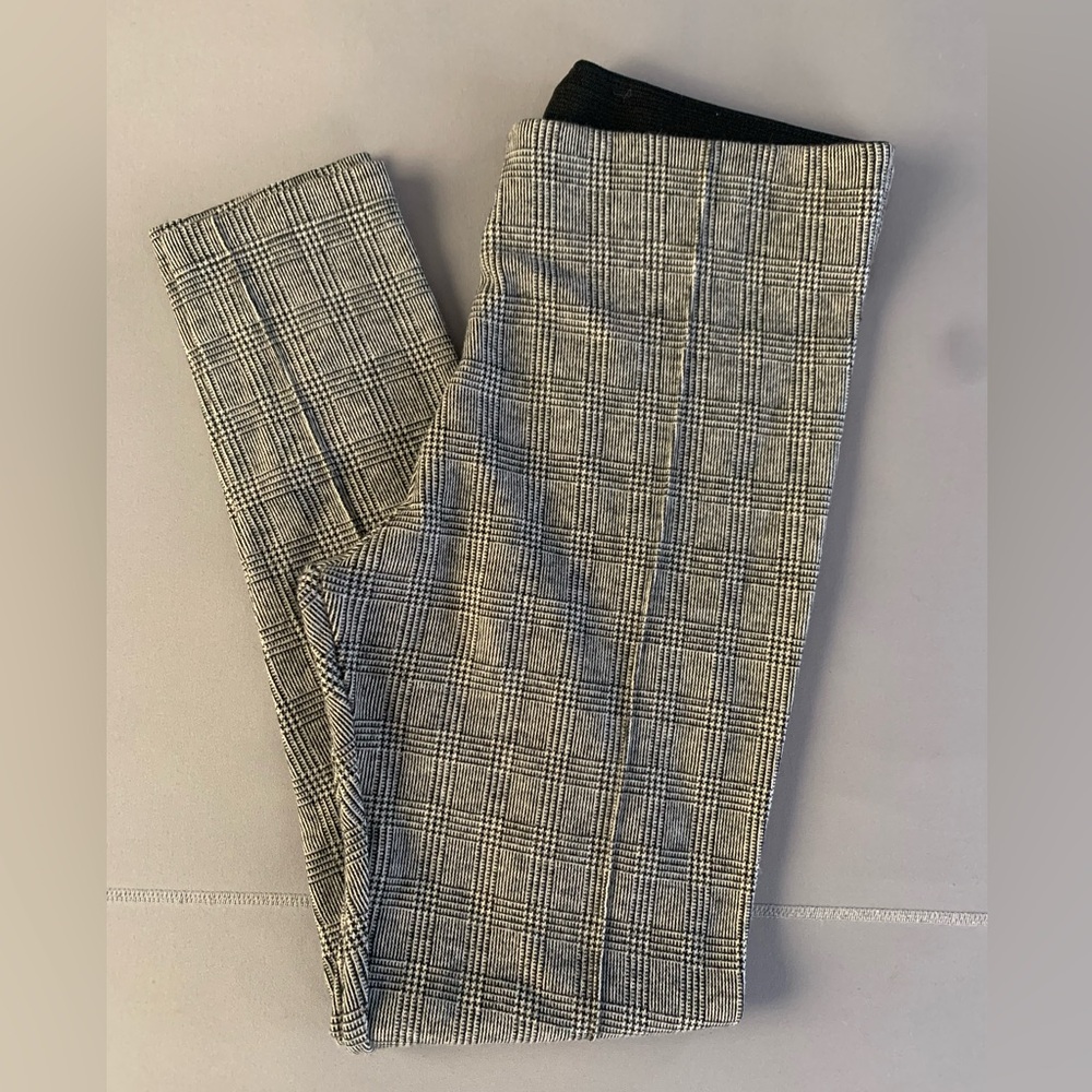 Zara Plaid Stretch Mid-waist Leggings